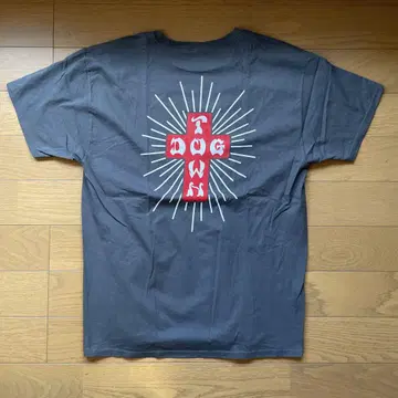 dog town 그레이 T셔츠 크로스 디자인