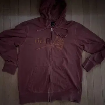 Hurley 하레이 풀 집업 후드티 얇은 소재 벽돌색