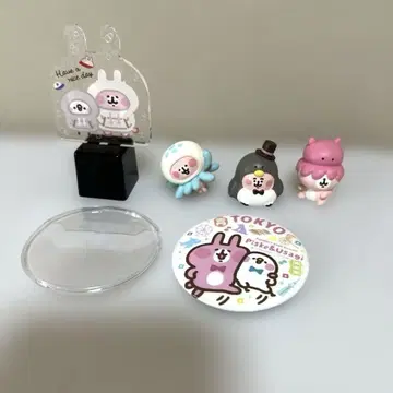 카나헤이 피스케와 토끼 수족관 마스코트 피규어 라이트 캔뱃지 5종 세트