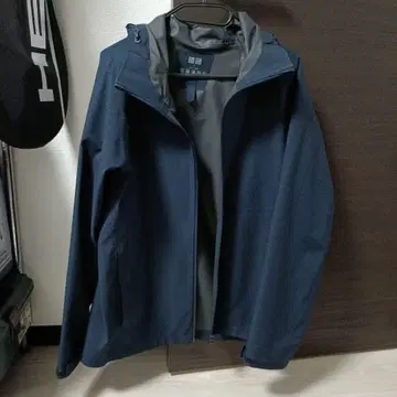 유니클로 블록 테크 후드티 3D 컷