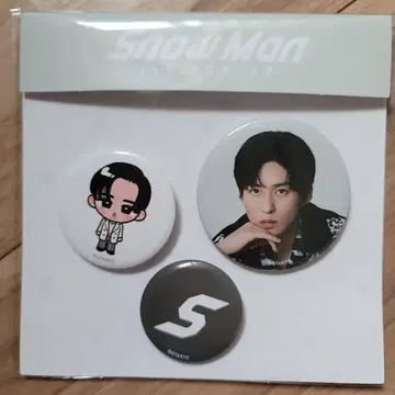 캔뱃지 세트_메구로 렌 Snow Man 1st POP-UP