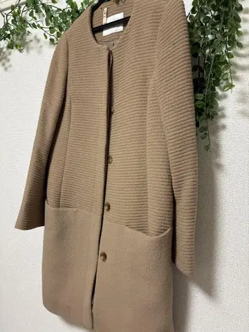 UNITED ARROWS 베이지 롱 코트