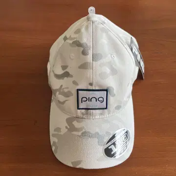 PING 화이트 그레이 카모플라쥬 카모 캡 프리 사이즈