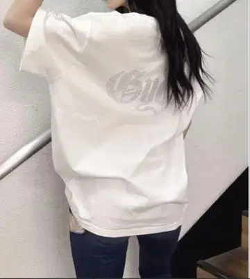 새상품 신상 백 GYDA bijou 빅 티셔츠 화이트