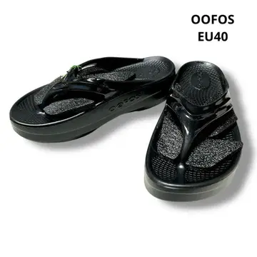 미사용 OOFOS 우호스 통굽 블랙 메가 EU40