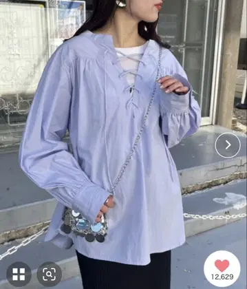 CIAOPANIC TYPY 라이트 블루 셔츠