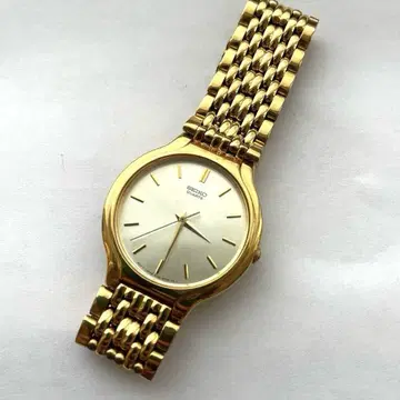 컨디션 최상! SEIKO  골드 V701-6J60 골드 다이얼 손목시계
