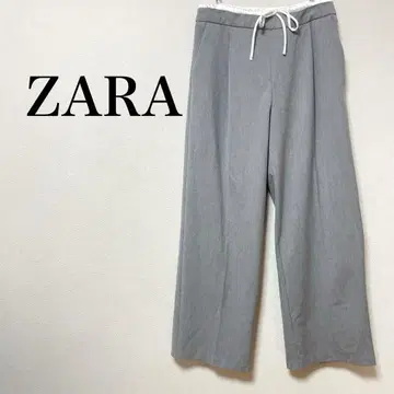 ZARA 와이드 레그 팬츠 더블 허리 밴딩 와이드 팬츠