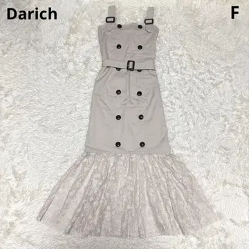 Darich 레이스 콤비 트렌치 원피스 아이보리