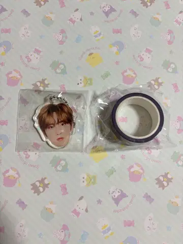 INI 허풍범 얼굴 아크릴 키링 마스킹 테이프