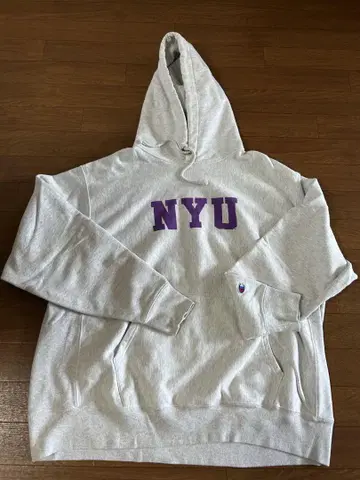 중고 XL Champion Reverse Weave NYU 후드티
