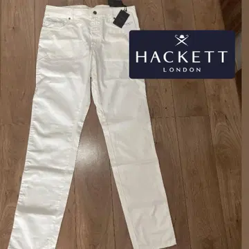 [ 미사용 새상품 ] HACKETT 화이트 스키니 데님 택 포함 새상품