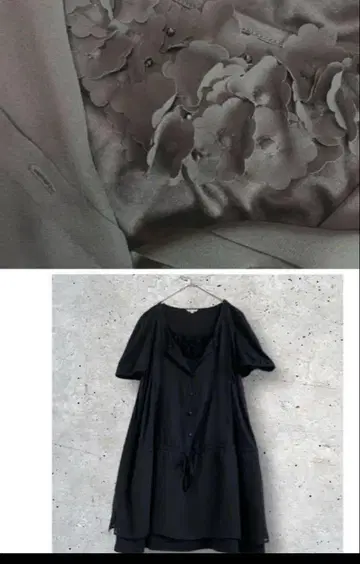 빅 사이즈! TO BE CHIC 플라워 모티브 튜닉 블라우스