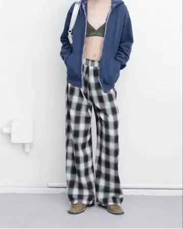 luik 빈티지 체크 팬츠