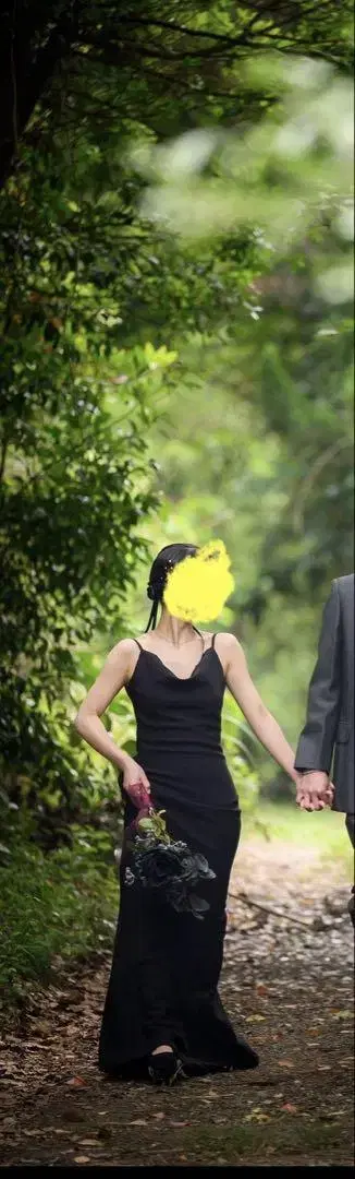 블랙 웨딩 드레스 촬영용 드레스