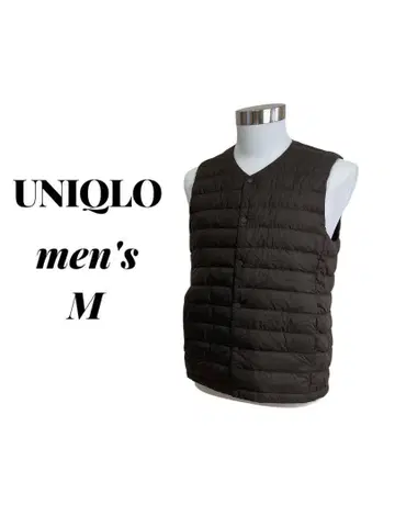 UNIQLO 울트라 라이트 다운 베스트 이너 다운 남성용 M 브라운
