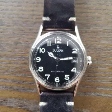 Bulova 자동 와인딩 손목시계 블랙 다이얼