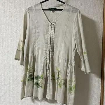 [ 장밋빛 인생 ] 꽃무늬 오부 소매 튜닉