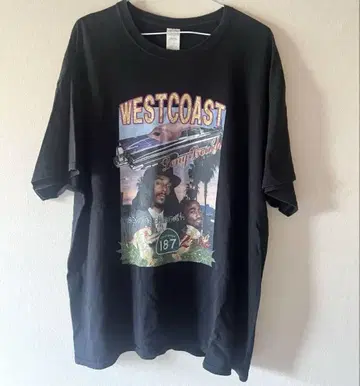 SNOOP DOGG 2PAC WESTCOAST 티셔츠 XL