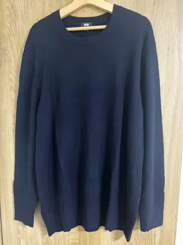 UNIQLO 네이비 캐시미어 크루넥 스웨터 3XL