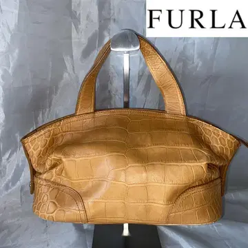 FURLA 훌라 가죽 크로커다일 패턴 핸드백