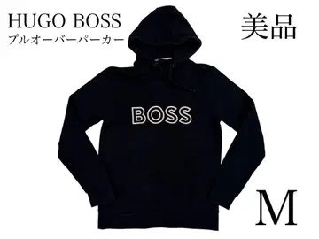 HUGO BOSS (휴고보스) 로고 자수 블랙 후드티 M 사이즈