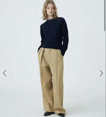 TOMORROWLAND MACPHEE 베이지 와이드 팬츠