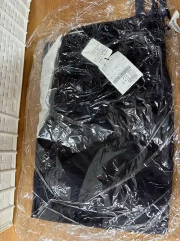블랙 캐주얼 팬츠 사이드 화이트 라인