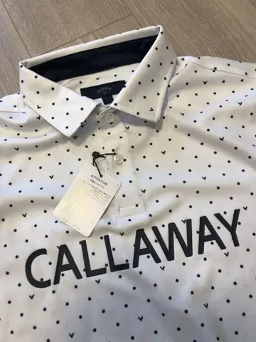 새상품 캘러웨이 골프웨어 피케 셔츠 반팔 남성용 Callaway 화이트