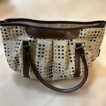 agnes b. 토트백 화이트 멀티 컬러