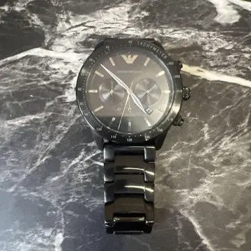 Emporio Armani 블랙 크로노그래프 손목시계