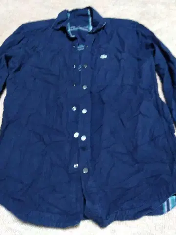LACOSTE 리버서블 네이비 긴팔 셔츠