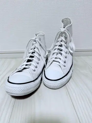 컨버스 올스타 레더 화이트 HI 26cm
