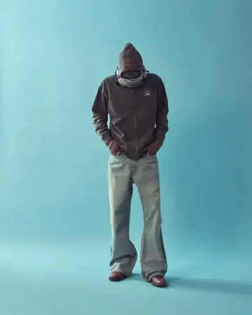 wind and sea 맨체스터 시티 와이드 레그 데님 팬츠