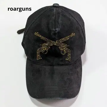 로어건즈 roarguns 스와로브스키 메쉬 캡 블랙