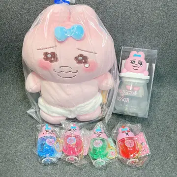새상품 6점 빤쮸토끼 봉제 인형 키링 항아리 묶음 판매