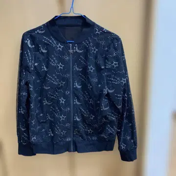 MATITAROSSA 별자리 무늬 지퍼 자켓 블랙
