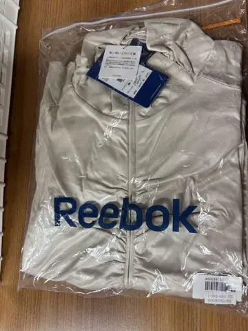 Reebok 풀 지퍼 자켓 베이지