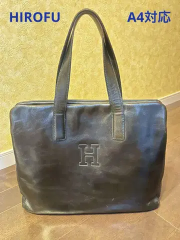 HIROFU 가죽 토트백 블랙