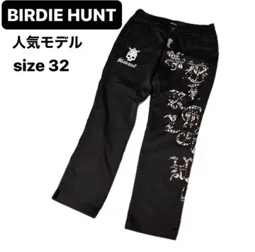새상품급 BIRDIE HUNT 버디헌트 골프웨어 팬츠 스컬 블랙