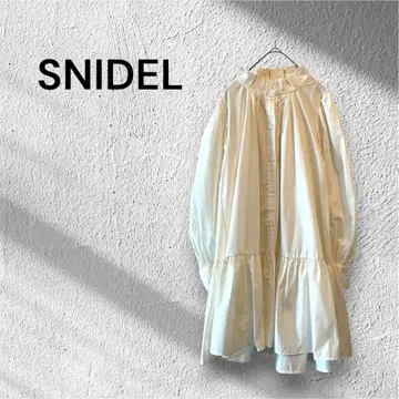 [ SNIDEL ] 스나이델 긴팔 튜닉 ( F ) 화이트 내추럴 루즈핏