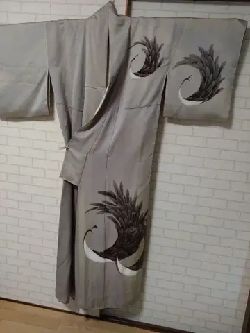 일본 무용 무대 의상 손그림 봉황 패턴 넉넉한 스타일 가부키좌 봉황풍