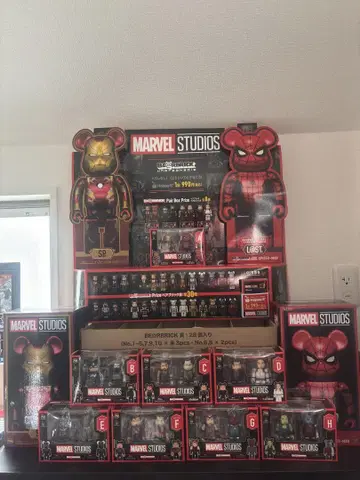 MARVEL STUDIOS 베어브릭 풀 컴플리트 선반 포함 부착물 포함