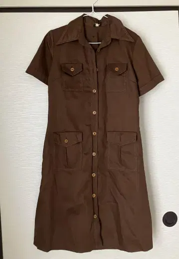 Vintage 브라운 셔츠 원피스