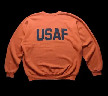 USAF 밀리터리 빈티지 맨투맨 XL 오렌지 00s
