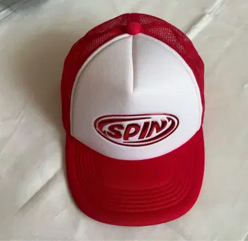스다 마사키 SPIN 캡 빨간색/화이트