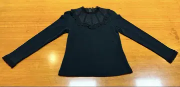 사에라 레이스 긴팔 셔츠 (블랙)