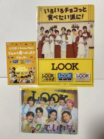 LOOK 클리어 파일 스티커 슬라이더 파우치 Snow Man