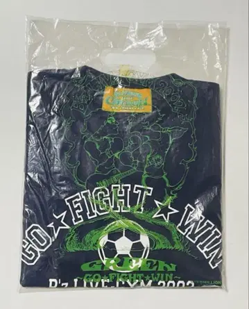 B'z LIVE-GYM 2002 GREEN 축구 T셔츠 M 사이즈
