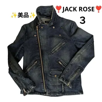 새상품급 JACK ROSE 다크 데님 더블 라이더 자켓
